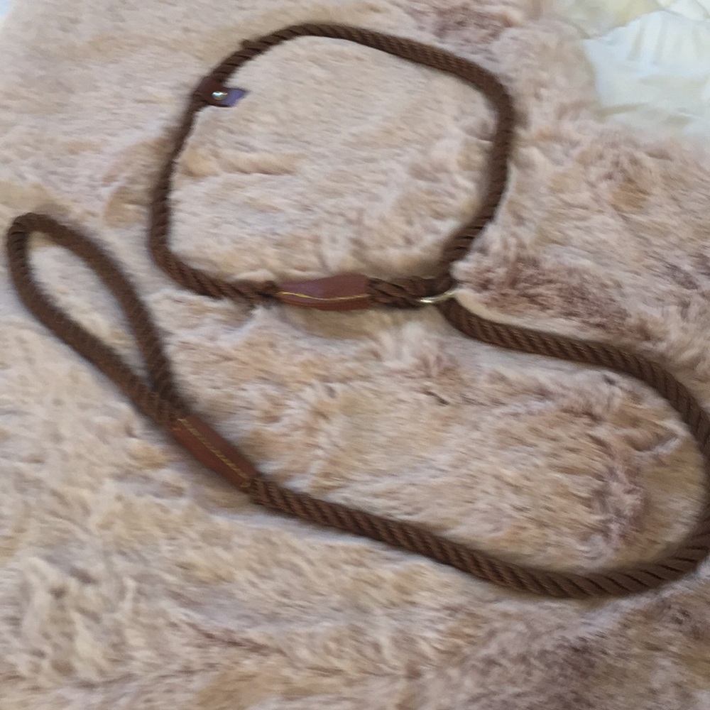 Dog leash cotton&Leather NEW but no tag